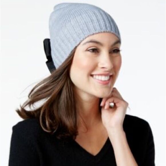 kate spade Accessories - Kate Spade New York Grosgrain Bow Beanie
